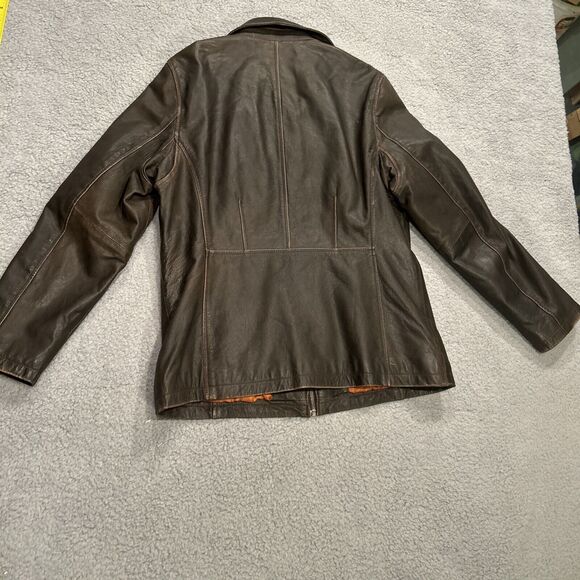 Columbia Sportswear Brown Leather Jacket Mens Large 100% Leather Outershell - Picture 8 of 12